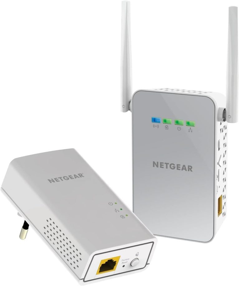 NETGEAR PLW1000, CPL WiFi 1000 Mbps avec 1 Port Ethernet, Prise CPL Fibre idéal pour Avoir Internet Partout dans la Maison et Profiter du Service Multi-TV